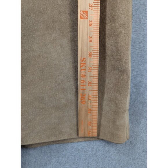 Bagatelle Leather Skirt Womens Size 14 Tan Suede Straight Zipper in the Front - Picture 5 of 13